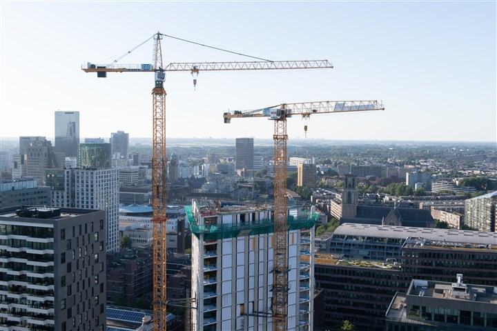 Appartementen in aanbouw in Rotterdam