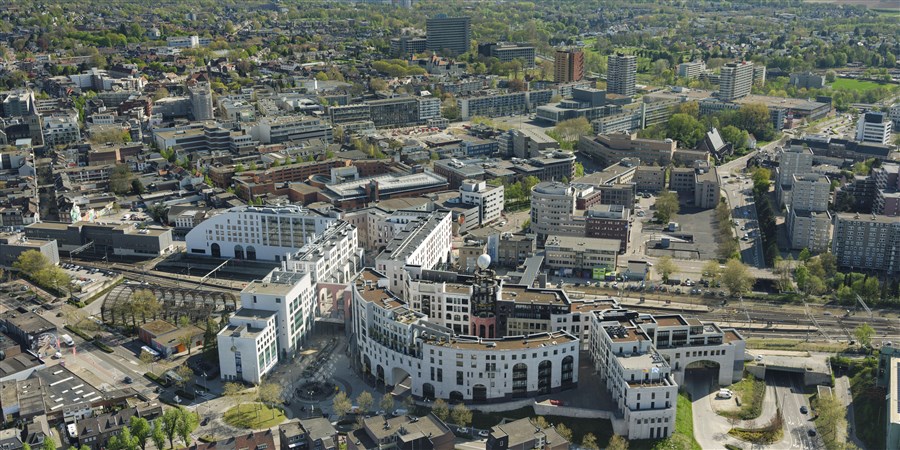 Luchtfoto van het Maankwartier, Heerlen