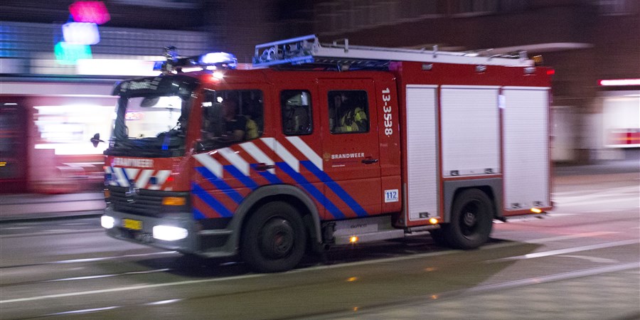 Brandweerwagen onderweg