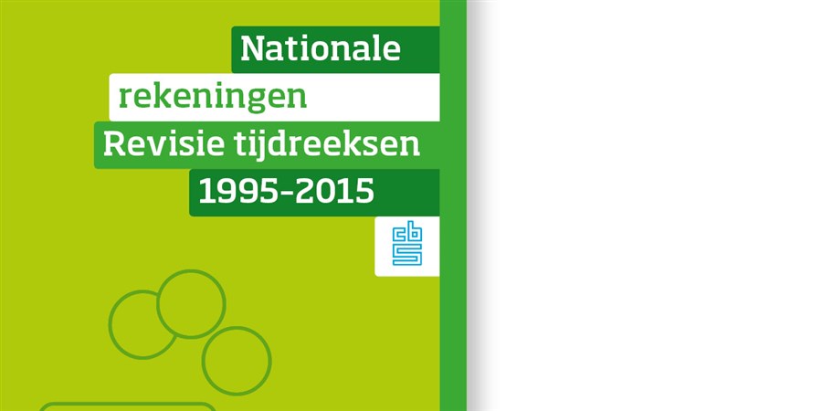 Omslag, Nationale rekeningen Revisie tijdreeksen 1995-2015