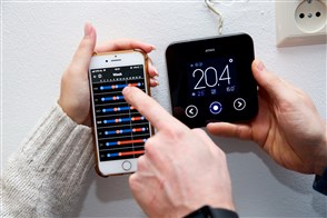 Slimme meter verbonden met app op telefoon