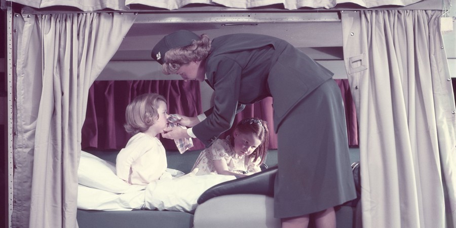 KLM 1950, service aan boord