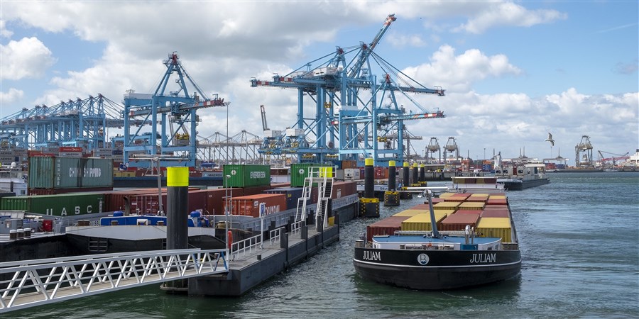 Containervervoer in de haven