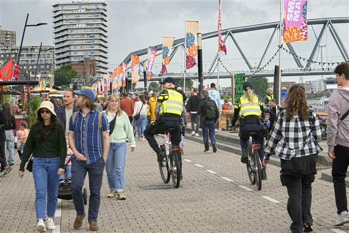 Politie tijdens vierdaagse van Nijmegen