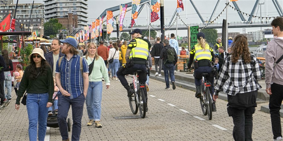Politie tijdens vierdaagse van Nijmegen