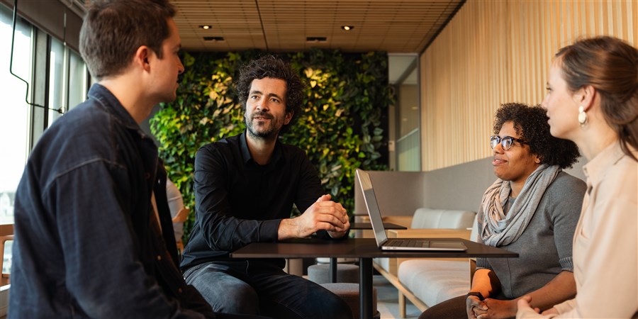 CBS employees in a meeting in The Hague