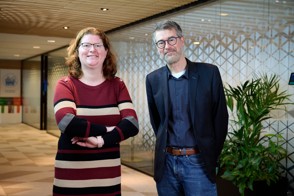 Lona Verkooijen, accountmanager ODISSEI bij het CBS en Ran van den Boom, Teammanager Microdata Services