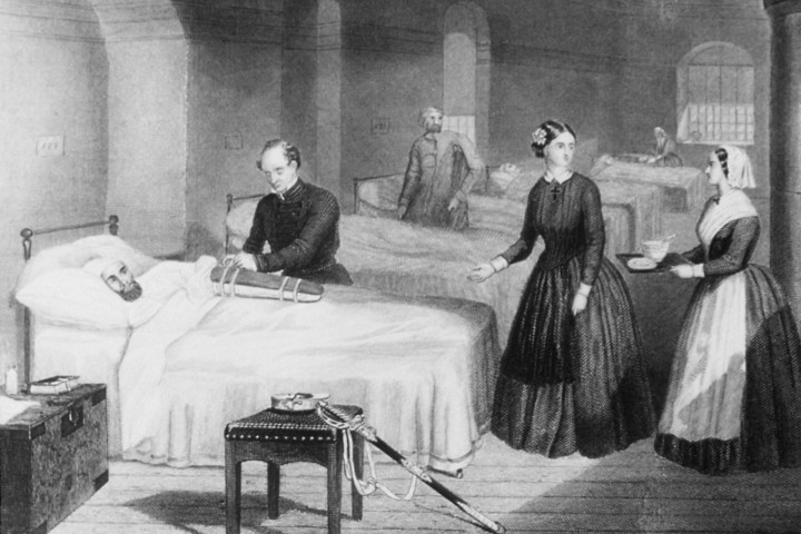 Florence Nightingale (1820-1910) de Engelse verpleegster en ziekenhuishervormer.