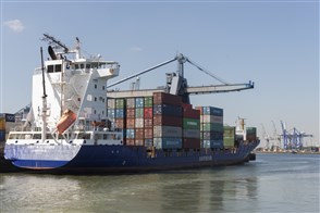 schip, scheepvaart, containers, Rotterdamse haven
