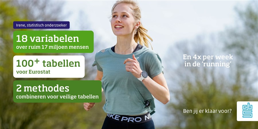 Arbeidsmarktcampagne met CBS-medewerker Ellen van Berkel bij haar twee varkens