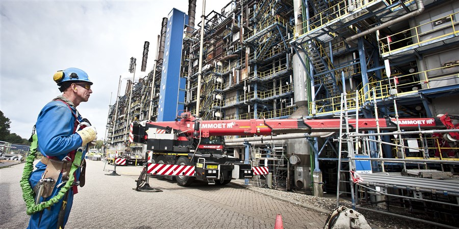 Naftakraker 4 van chemieconcern Sabic op het Chemelotcomplex.