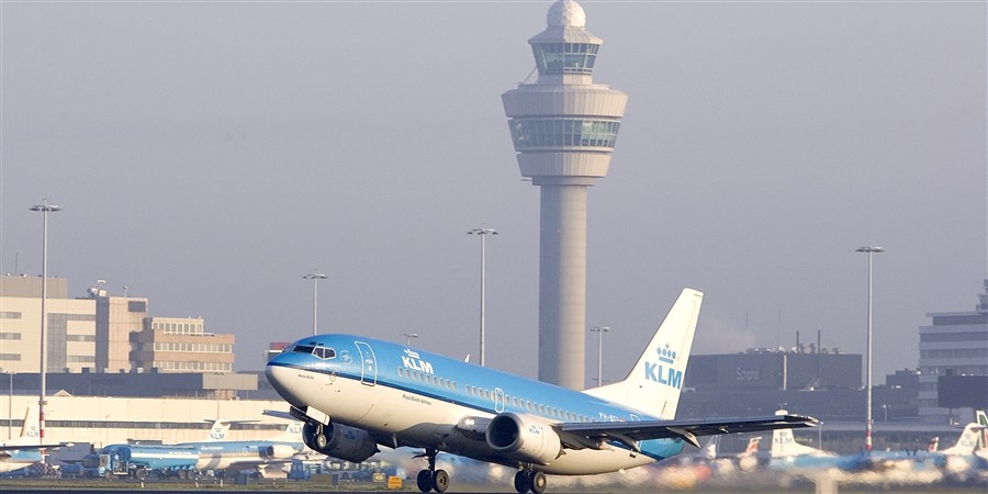 Air traffic control tower at Schiphol Airport