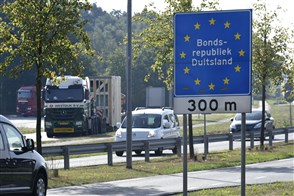Grensovergang naar Duitsland