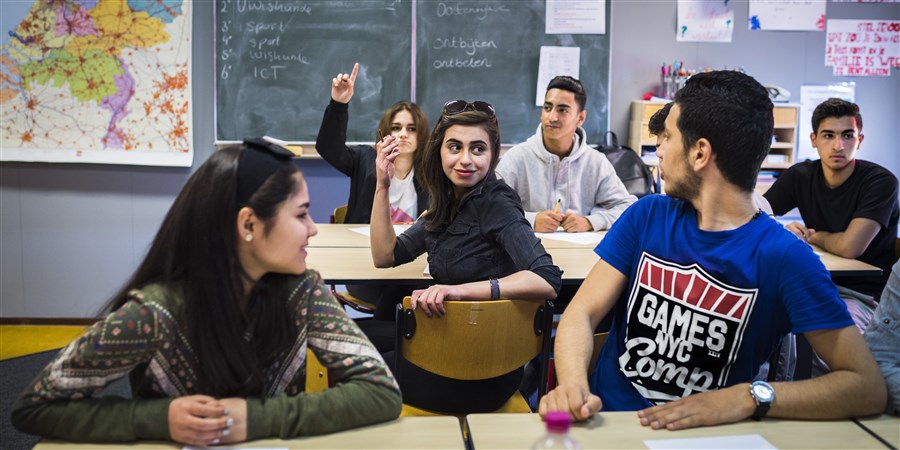 Asielkinderen volgen onderwijs in internationale schakelklas